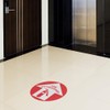 Fire Extinguisher Floor Decals Red Anti-Slip Round Shape J Business
