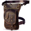 Le'aokuu Mens Genuine Leather Messenger Hiking Waist Hip Bum Pack