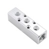 Iceyon 3 Way Pneumatic Manifold Air Distribution Block, Aluminum Alloy