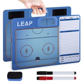 LEAP Coach Board for Ice Hockey Premium Coaches Clipboard | Double-Sided Dry Erase Marker Board for Ice Hockey, (Marker Included)