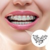 Healifty 30 botones linguales de ortodoncia dental con base redonda