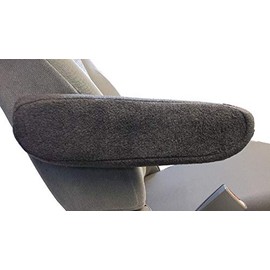 Car Console Covers Plus Made in USA Pair of Fleece Armrest Covers Designed for Chrysler Pacifica Van Models 2017-2024 for Pull Down Armrest Dark Gray