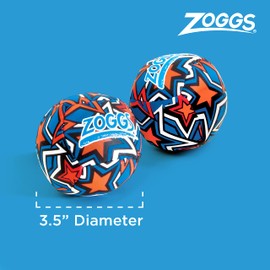 Zoggs Unisex Baby (Set of 2) Kids Water Friendly Neoprene Covered Splash Balls, Orange/Blue, Set 2 UK