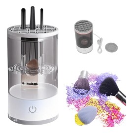 Limpiador Eléctrico Automático De Brochas De Maquillaje Color Blancolimpiador De Brochaslimpiador De Brochas Maquillajelimpiador De Brochas Electrico