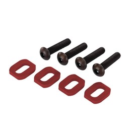 Traxxas BCS Aluminum Red-Anodized Washers Motor Mount (4 Pack), 4 x 18mm, Red
