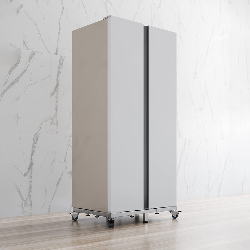 CHINCHILLA Heavy Duty All Stainless Steel Mobile Fridge Stand Base,