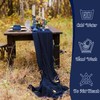 6 Pack 10Ft Navy Blue Chiffon Table Runner 29x120 Inches