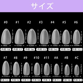 Fingooo Nail Tips, Ultra Thin, 300 Pieces, Long, Clear, Medium Length, False Nails, Natural Fit, Tightness (Point M)
