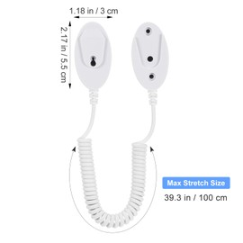 NUOBESTY Wall Mount Remote Control Holder – Retractable Storage Organiser with Spring Rope Tether, Anti-Loss Wall Clip for TV Remotes & Small Gadgets, Secure & Space-Saving Design