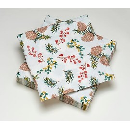 20 Napkins 33 x 33 cm 3 Ply Christmas Pine