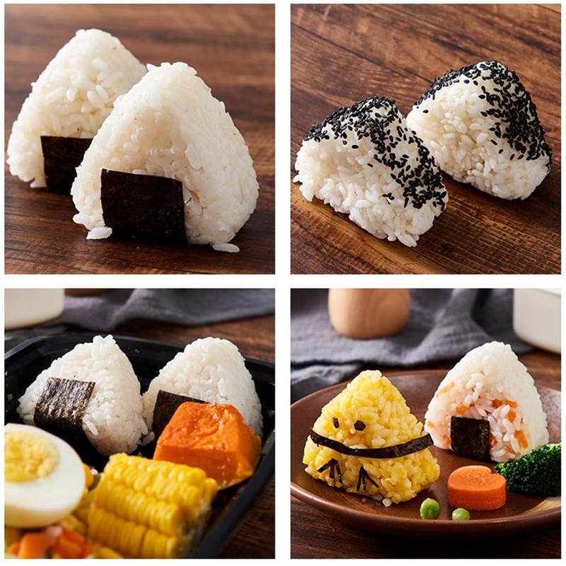 DIMVKA Onigiri Mold, 2 Pack Rice Ball Mold, Triangle Sushi
