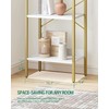 Hzuaneri Bookshelf, Book Shelf, Industrial Bookcase with 2 Hooks, Coner