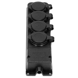 Orno ORNO Werkstatt Schuko Stecker Aussen Wasserdicht IP44 230V 16A Schlagfest, Nicht Brennbar (4-Fach)