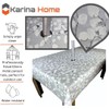 Karina Home Outdoor Garden Tablecloth with Parasol Umbrella Hole Grey