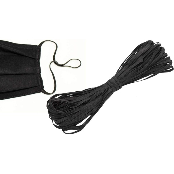 Thick Black Elastic Bands for Sewing DENSCO Waistband 6mm 10