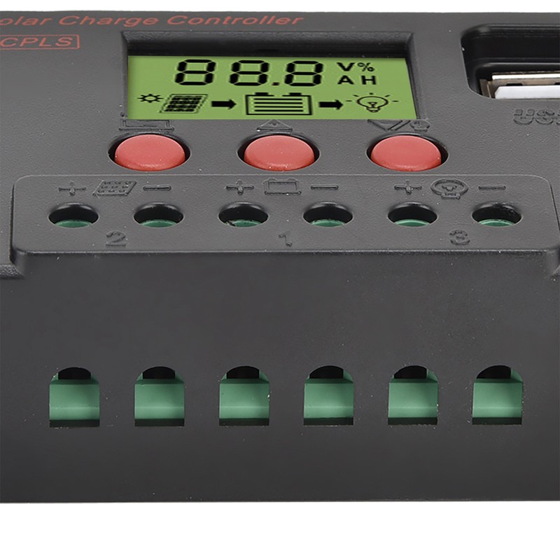 12V/24V Solar Charge Controller 50A PWM Intelligent Battery Charging Regulator