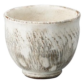 Marui Seiyo Shigaraki Ware 3-4498 Hechimon Tea Cup, Capacity: Approx. 8.5 fl oz (250 ml), Snow Tsubasa, White