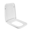D0100HPC0NY Square Toilet Seat White Plastic Slow Close Quick Release