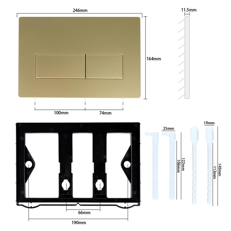 Toilet Flush Plate Kits, Toilet Dual Flush Button Replacement, Compatible