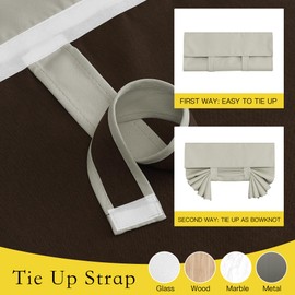 NICETOWN Blackout French Door Curtains, Privacy Door Curtains for Door Window, 26 X 50 Inch Room Darkening Curtains, Thermal Insulated Door Window Shades for Bedroom, (1 Panel, Sandy)