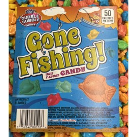 Dubble Bubble Gone Fishing Fruit Flavored Candy Candies 2 Pounds Free Shipping