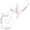 vidaXL Flag Holder Modern Style Silver Metal For Indoor/Outdoor Use