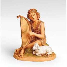 Fontanini by Roman, Azarel, Shepherd, 7.5" Scale Collection Nativity Figure, Handmade in Italy, Designed and Manufactured in Tuscany, Polymer, Hand Painted, Italian, Detailed