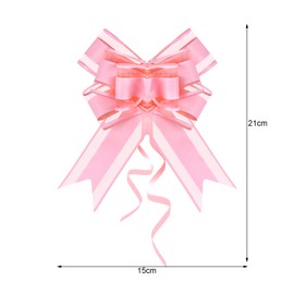 CXNXFD Pack of 10 21 cm Bow Large Bow Packaging Decoration with Bows Suitable for Box Packaging, Flower Decoration, Christmas Decoration, Wedding Table Decoration (Pale Pink)