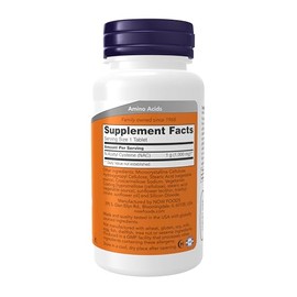 NOW Suplementos, NAC (N-acetil-cisteína) 1,000 mg, Protección de Radicales Libres*, 60 Tabletas