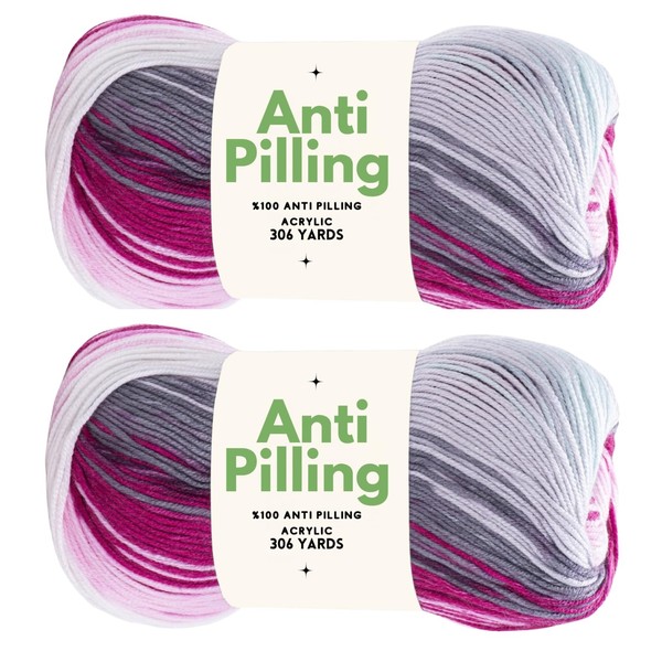 612 Yards Pack 2 Art of Yarn%100 Anti Pilling Light