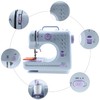Portable Electric Sewing Machine with 12 Built-in Stitches, LED Light,