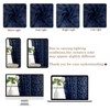 Chyhomenyc Extra Long Navy Blue Sheer Curtains 120 Inch Length
