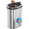 iTouchless Push-Top Lid 13 Gallon Trash Can with Odor Control