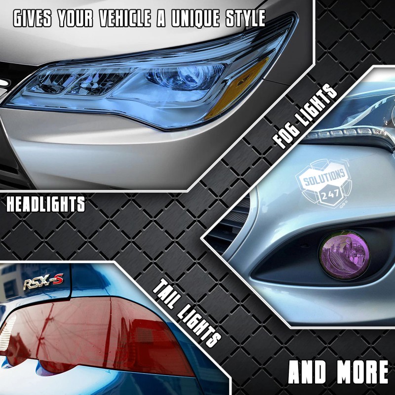Solutions Yellow Vinyl Film Smoke Tint Headlight Taillight Fog Light