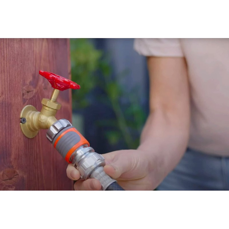 GARDENA 5-Piece Premium Metal Quick Connect Garden Fittings: Hose Attachment