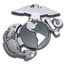 Elektroplate Marines Anchor Chrome Auto Emblem