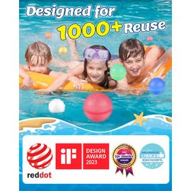 Mnytyel Reusable Water Balloons, Magnetic Self Sealing Quick Fill Water Balloons with Mesh Bag, Silicone Water Bomb For Kids, Summer Toys Swimming Pool Party Supplies Bath Toy Outdoor (16 Pack)