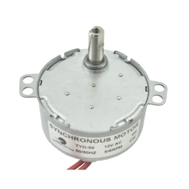 CHANCS Synchronous Motor Micro Motor TYD-50 12V AC 5-6RPM Wire Shaft 19 mm Fixed Rotation CW Electric Gear Motor for Puppets