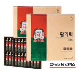 Guangdong 정관장 활기력세트 20mlx16개입x2박스 활기찬 기운 업 Korean Red Ginseng Vitality Set 20ml x 16 pieces x 2 boxes Energizing Boost