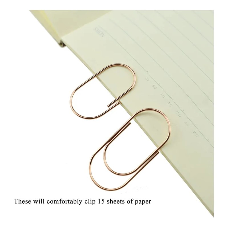 Clips De Papel Resistentes 2 Pulgadas 30 Unidades Metal Rosa