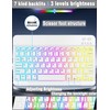 XCHYTECHER Universal Tablet Keyboard Case for 9.7",10.1",10.2",10.5",10.9",11" Tablets,7 Color Rainbow