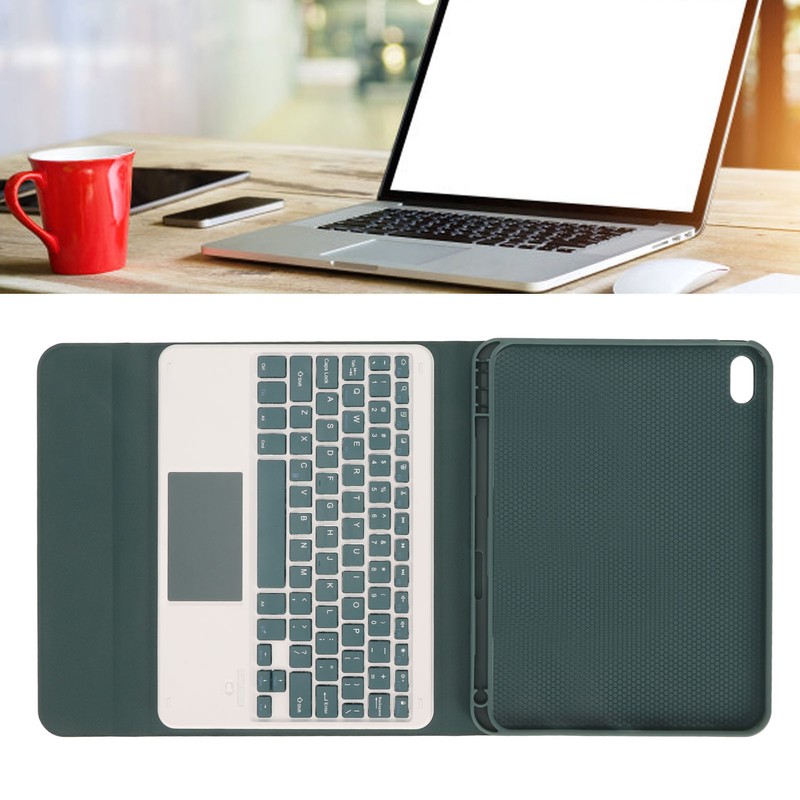 Tablet Case with Magnetic Keyboard Pencil Holder Touchpad for IOS