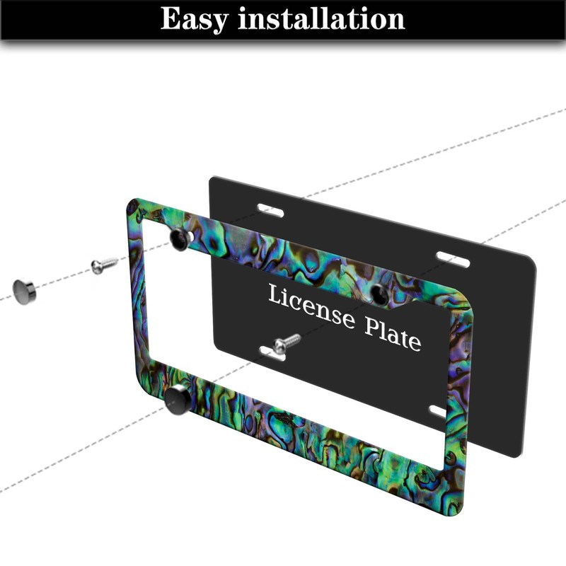 License Plate Frames Multicolor Fun License Plate Frame Cover Faux