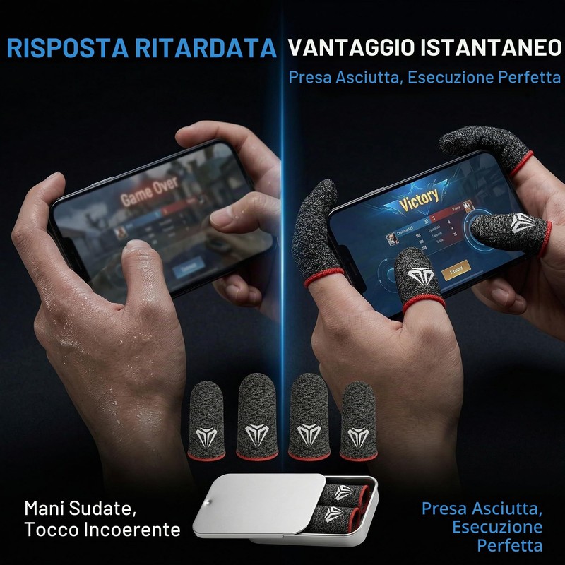 6 Pezzi PUBG Mobile Game Finger Sleeve Touch Screen Thumb