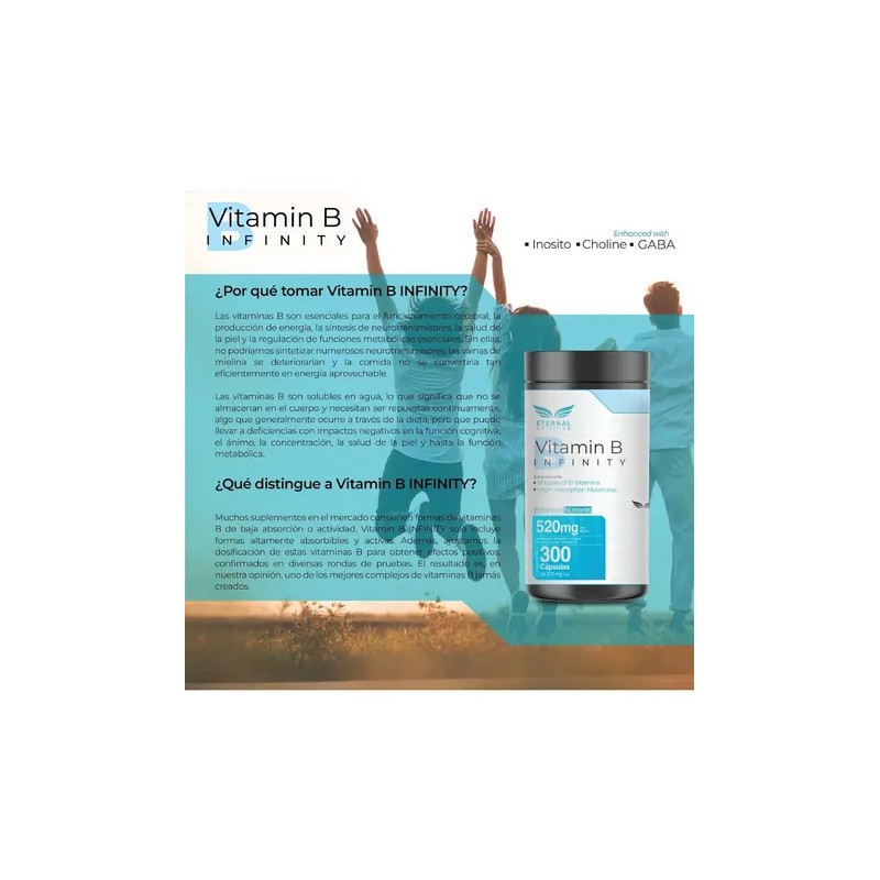 ETERNAL NUTRITION Infinity Complejo B Elevado (300 Cápsulas) 11 Formas