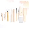 CORHAD 10pcs Stainless Steel Clay Tools with Wood Handles for