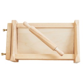 Chitarra Pasta Maker with Rolling Pin by Verve CULTURE, Traditional Italian Pasta Maker Machine with Pasta Roller, Noodle Maker, 14” X 8” X 3” Board, 9.5'' x 1”Rolling Pin