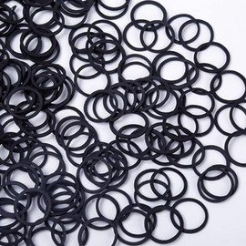 Pack of 600 Black Mini Elastic Hair Bands, Mini Hair Bands for Children's Hair, Wedding Hairstyle and More (Black)