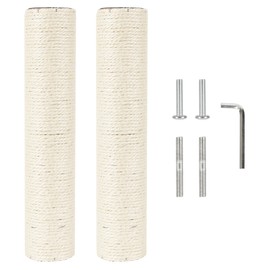 NEUMIHARO 2.9in 7.4cm Diameter Cat Tree Replacement Post Sisal Scratching Pole Parts (M8, 35cm/13.8in)