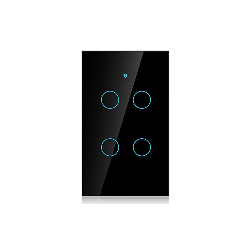 Remote Control, Switch Single Circle Glass Panel Light Switch Work